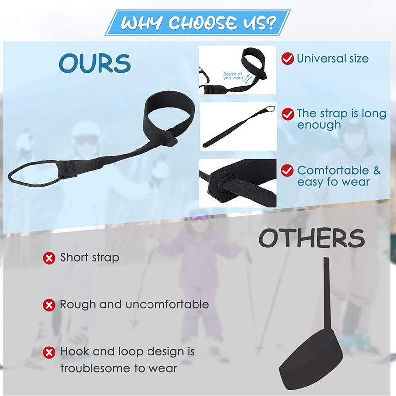 Amazon Outdoor Ski Gloves Wrist Strap Adjustable Long Ski Gloves Strap Hanging Gloves Rope Accessories