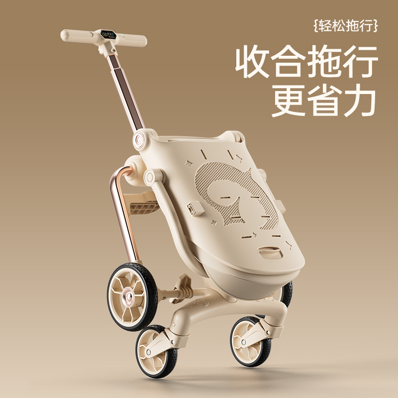 Baby Walking Artifact Baby Lightweight Foldable Children's Trolley Two-way Baby Trolley Out Walking Baby One Button Folding