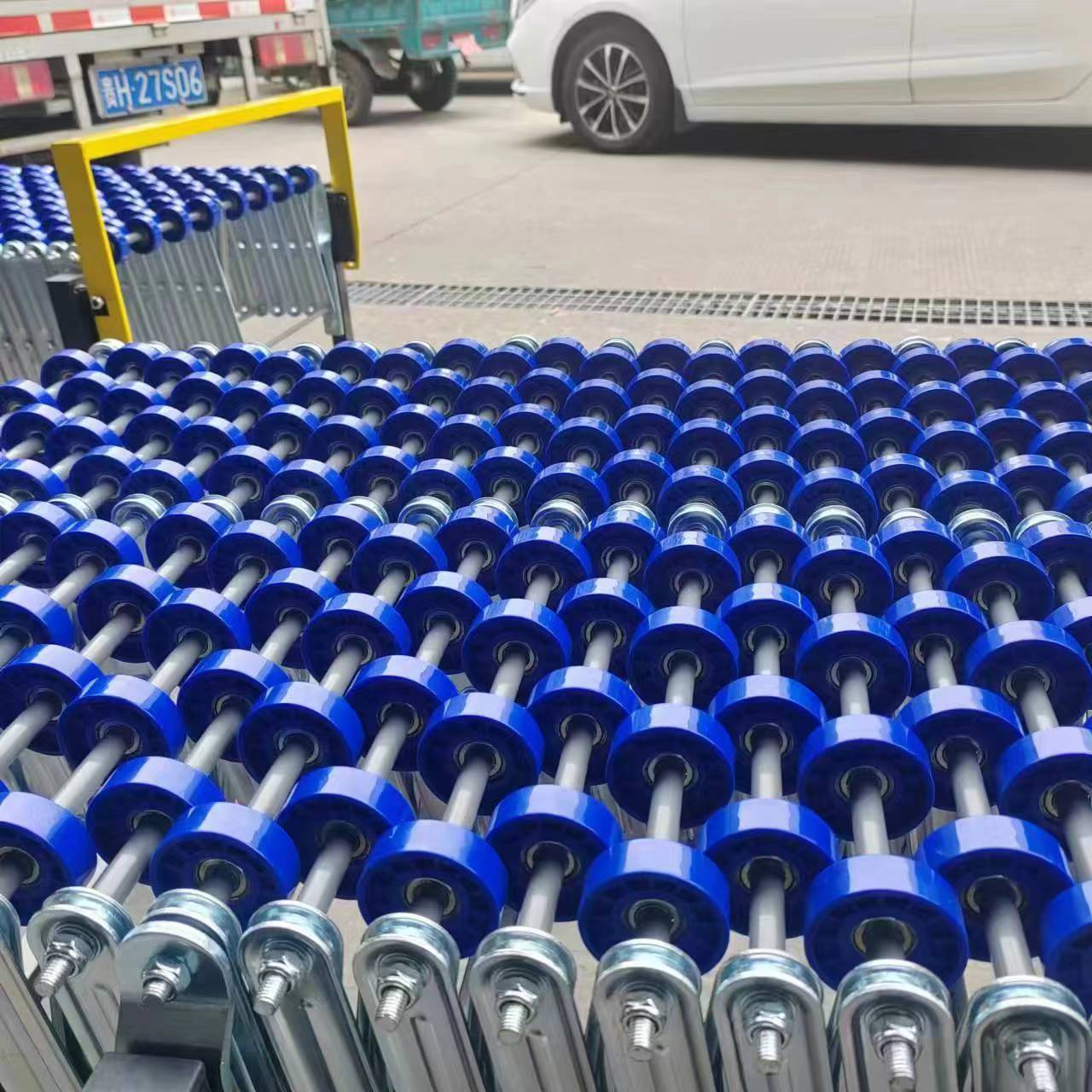 Fulai Wheel Unloading Tool Telescopic Conveyor Line Logistics Storage Unloading Conveyor Line Lift Turn Saves Time and Effort