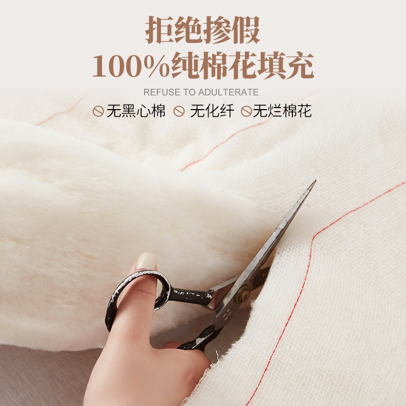 Cotton Mattress Mattress Student Dormitory Quilt Type a Handmade Quilt Cotton Batting Mattress Home Thickeneded Bottom