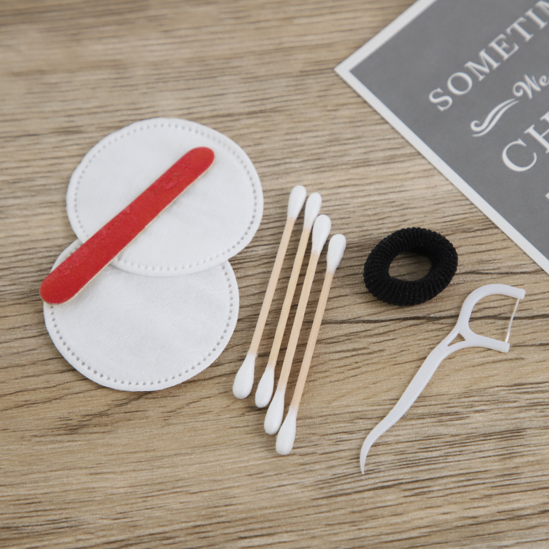 Одноразовый набор для ухода в номере отеля, ватные палочки, пилочки для ногтей, наборы для ухода