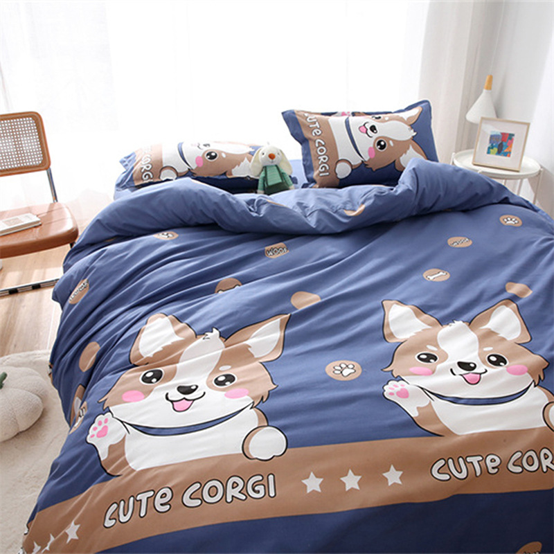 Милый специальный распродажный чехол для одеяла, дружелюбный к коже, одинарный 1.5*2 м, 2 м, 2.3 м, комплект из трех предметов для студентов