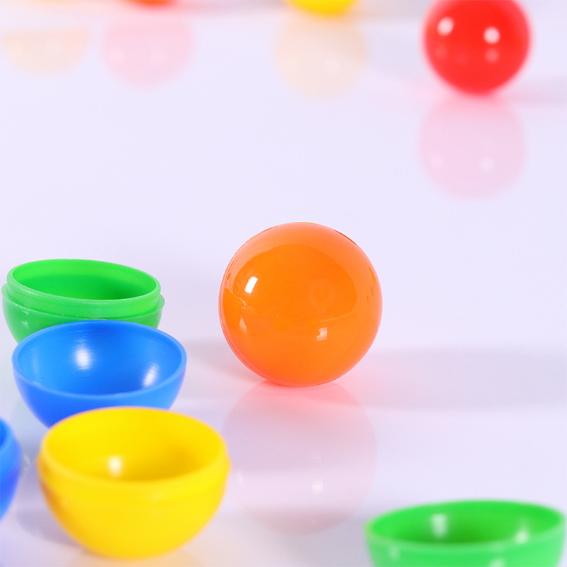 4CM open lottery ball can open the touch prize table tennis mixed color plastic ball smooth seamless open cover to catch the prize ball