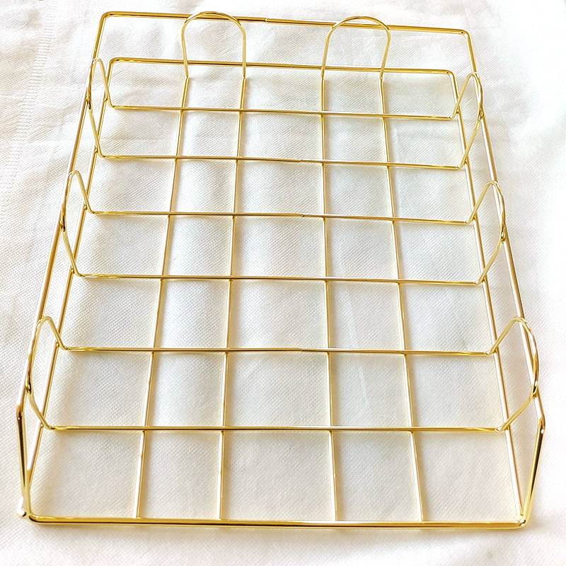 Factory wholesale Nordic file basket wrought iron desktop home storage rack creative storage rack file tray