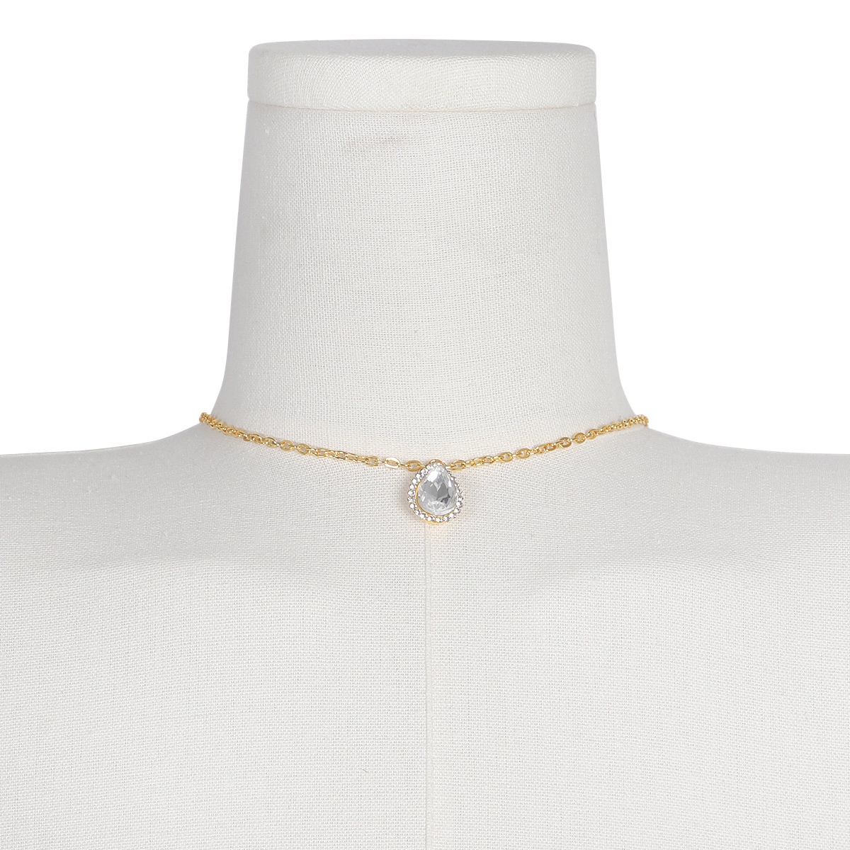 Bride Fashion Elegant Back Chain European and American Personality Body Chain Light Luxury Wedding Accessories Zircon Water Drop Chest Chain Wholesale