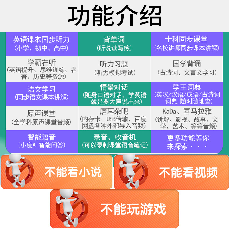 Listening Treasure English Walkman Learning Machine for Primary, Middle and Junior High School 2025 Autumn New Edition Student Synchronous Textbook Review