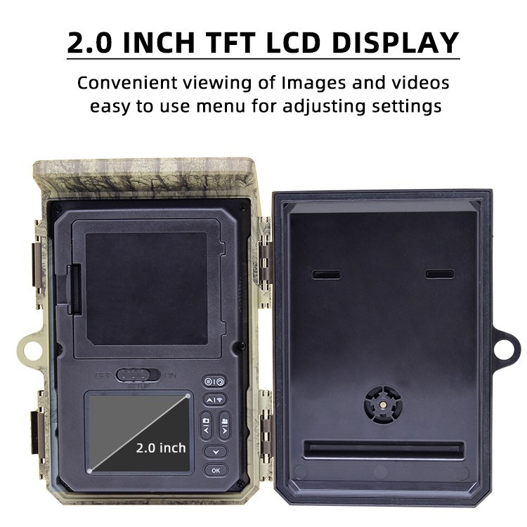 Outdoor waterproof infrared animal camera 4K HD induction photography video Solar built-in 2600MA standby long