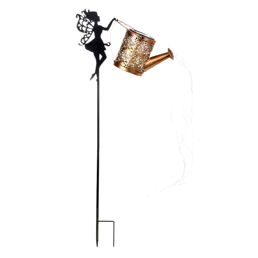 Kettle Angel Solar Light Shepherd Hook Outdoor Patio Decoration