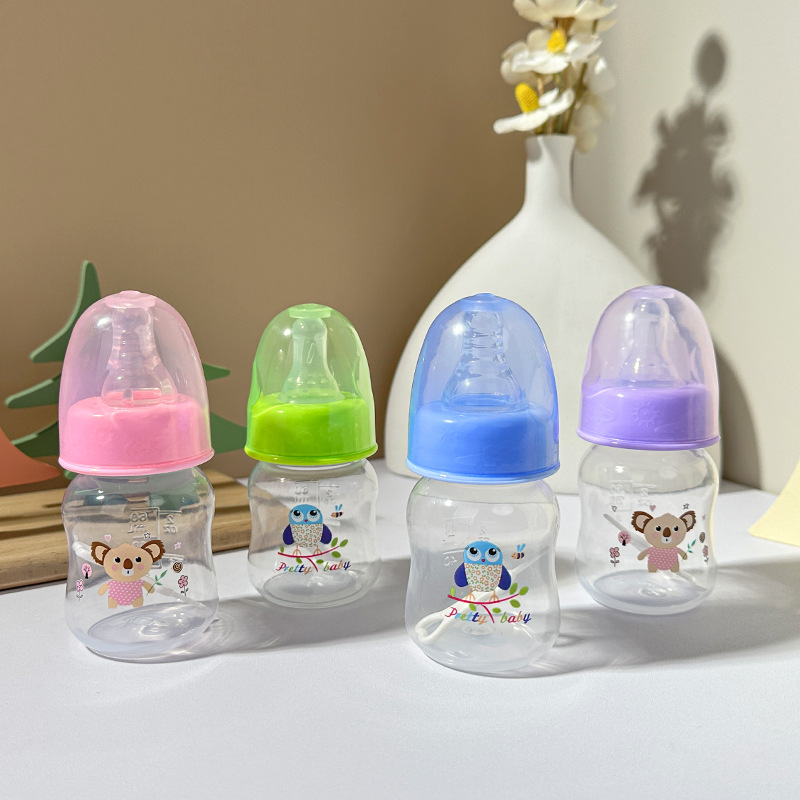 Baby 60mL Mini Plastic PP Bottle Baby Choke-proof and Fall-resistant Small Bottle Maternal and Infant Products Factory Cross-border Wholesale