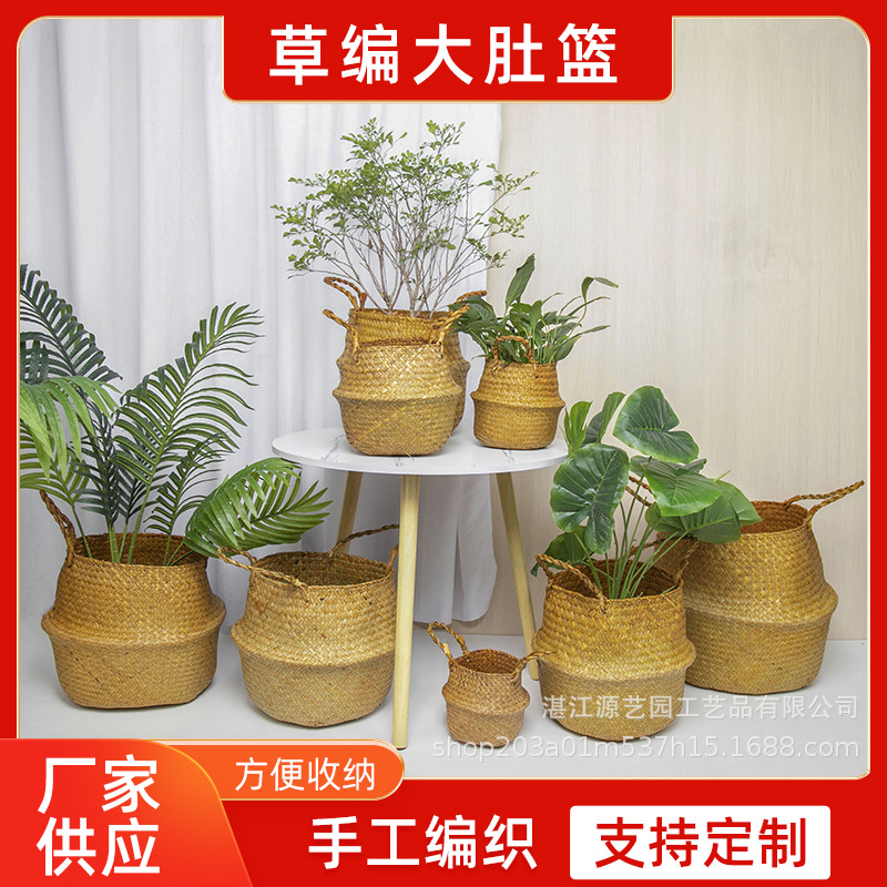 Ручная корзина с цветочной композицией для подарка, круглая, для хранения косметики и мелочей, складная, большая