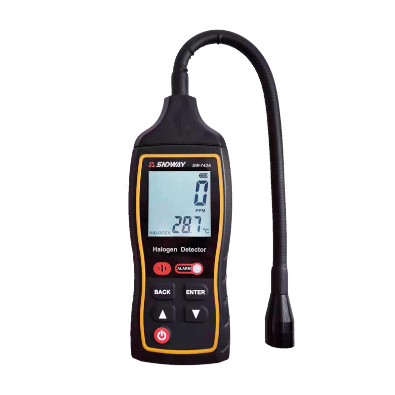 Shendawei Sw743A Air Conditioning Leak Detection Refrigerator Refrigerant Freon Leak Detector Halogen Gas Fluoride Detector