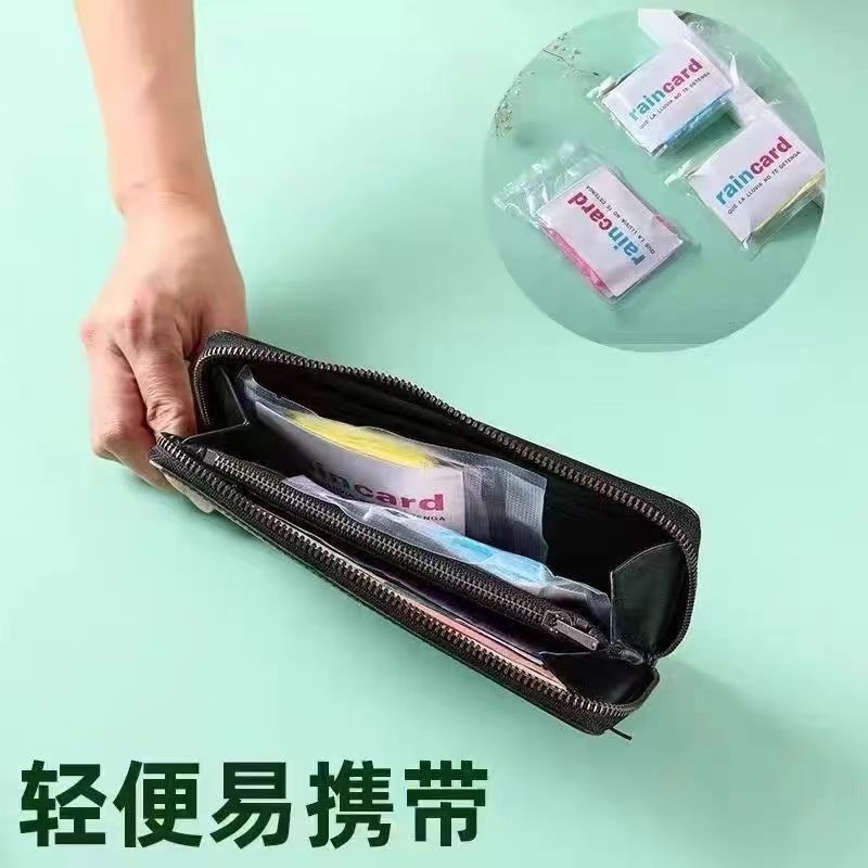 Disposable Raincoat Extra Large Thickened and Long Portable Scenic Travel Outdoor Drifting Waterproof Compression Card Raincoat