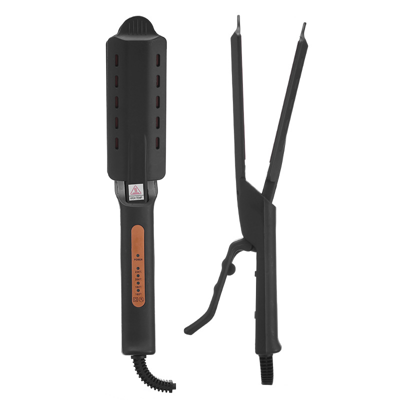 Cross-Border Large Panel Hair Straightening Splint, Curling and Straightening Dual-Purpose Hair Straightener, Curling Iron, Simple Straightening Plate Clip, Perm Clip