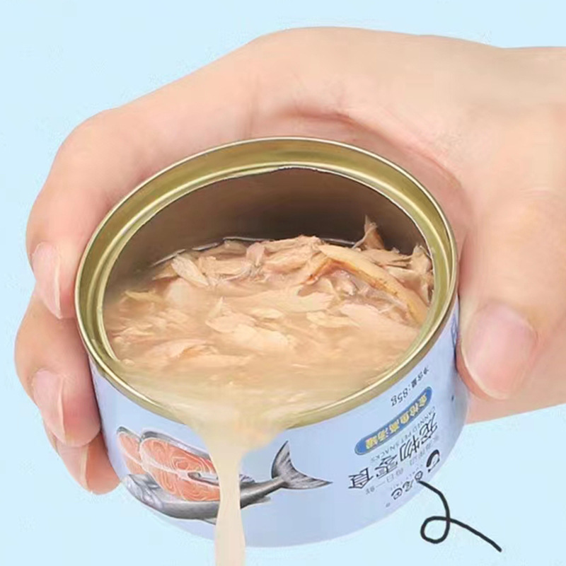 Curly Tail White Meat Cat Canned Mixed Flavor Kitten Cat Weight Gain Gills Nutritional Cat Snacks Canned Cat