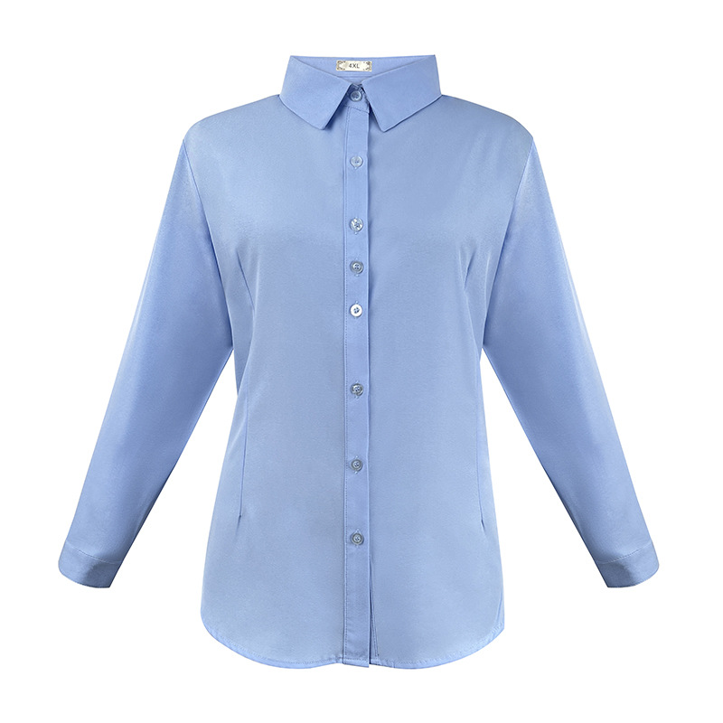 Large size women's fat MM200 kg plus fat professional clothing long sleeve shirt tooling professional shirt factory outlet