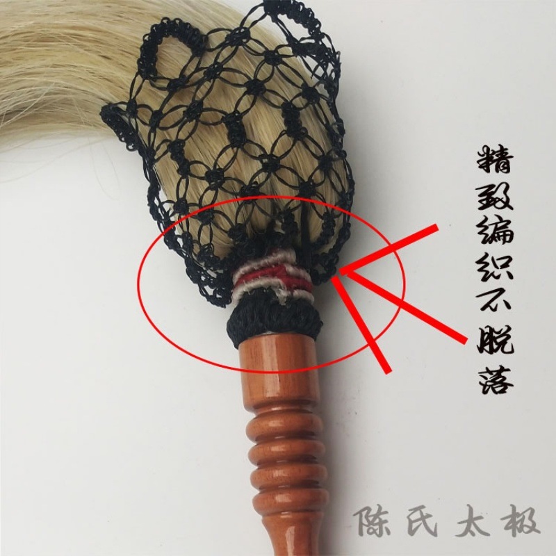 Tai Chi whisk Buddha dust dust dust real horsetail whisk dust horsetail flick peach wood jujube wood factory outlet