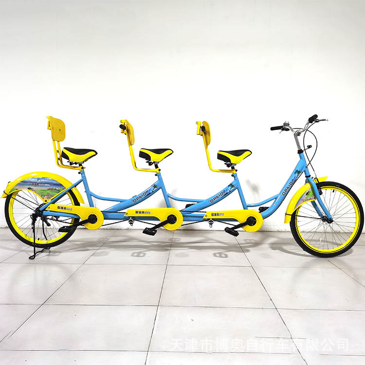 Three-Person Bicycle, Family Bike, Outdoor Park, Couple, Twins, Family Fitness, Scenic Area Rental, Adult Version