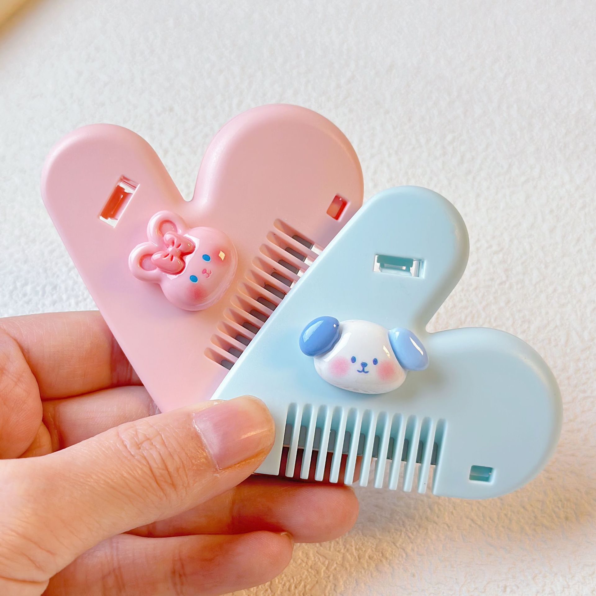 Cartoon double-sided hair comb hair repair knife thin bangs trimmer hair repair comb children's anti-cut hair cutting Barber knife