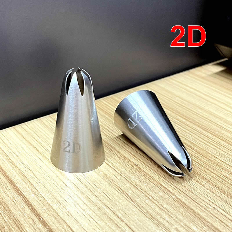 2D 6-зубчатая насадка, 25мм, из нержавеющей стали, для украшения тортов