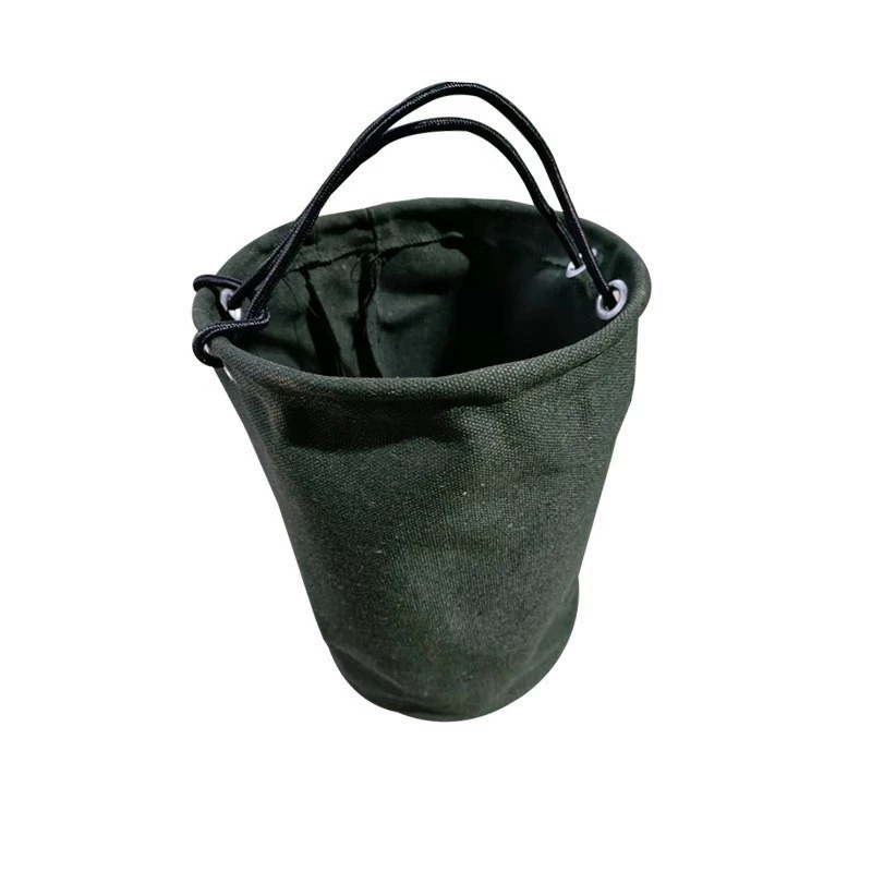 Manufacturer Customized Canvas Bucket Bag Power Tool Bag Round Electrician Insulated Bucket Maintenance Worker High-Altitude Work Hanging Bag