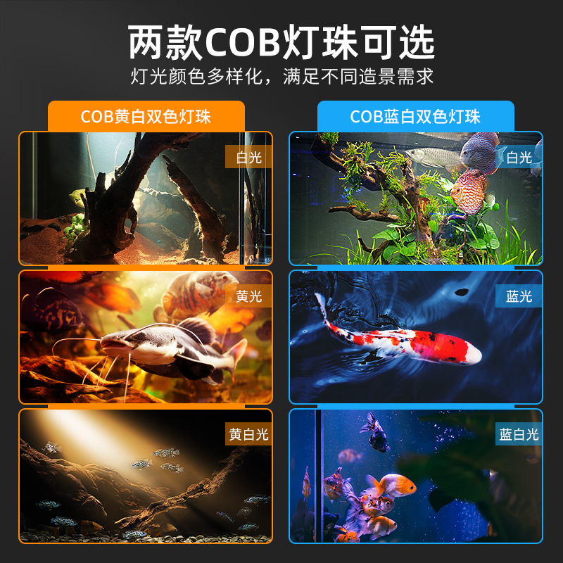 Factory Direct Sales South American Fish Tank Lamp Led Clip Lamp Native Tank Aquatic Plant Sea Tank Landscaping Special Focusing Ornamental Spotlight