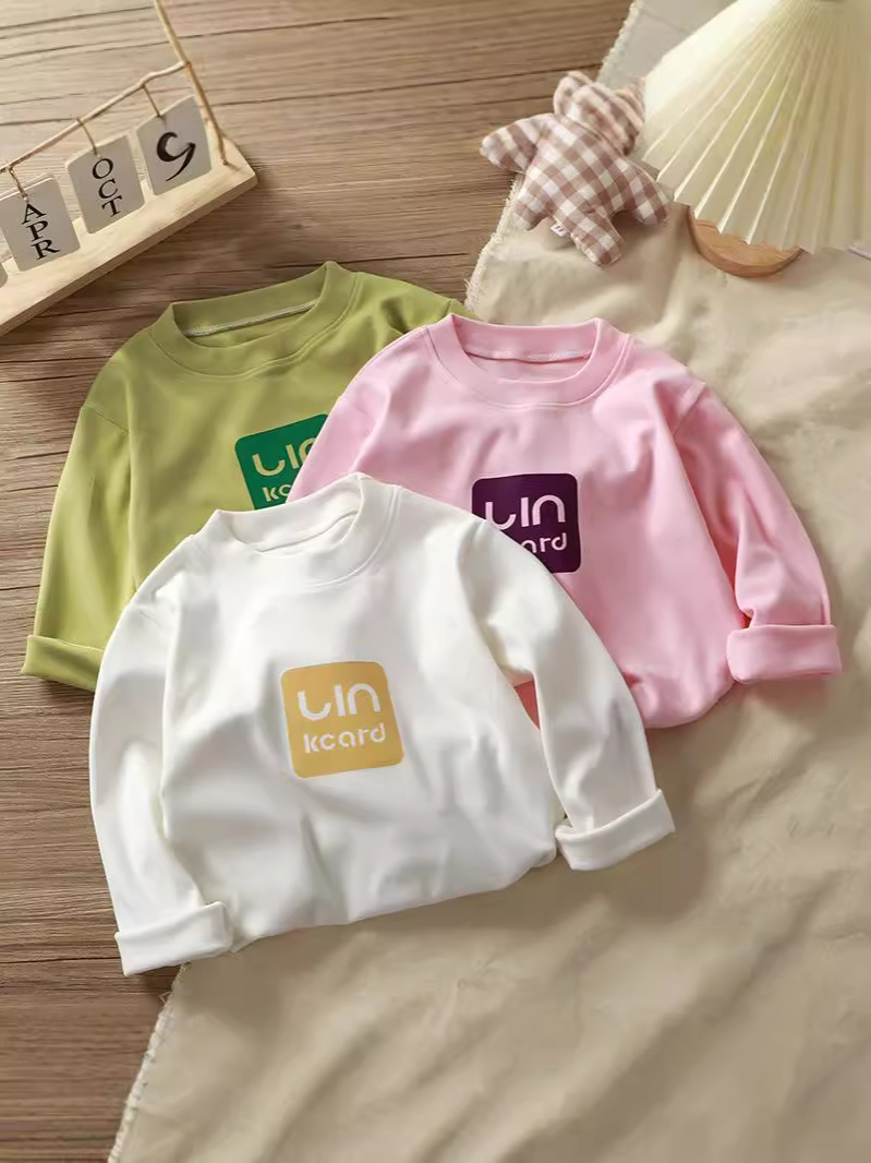 Children's Clothing German Velvet Boys' Thermal Intimates Long-Sleeved Thickeneded Bottoming Shirt Single Piece Half Turtleneck Girls Autumn and Winter Mid-Collar High Collar