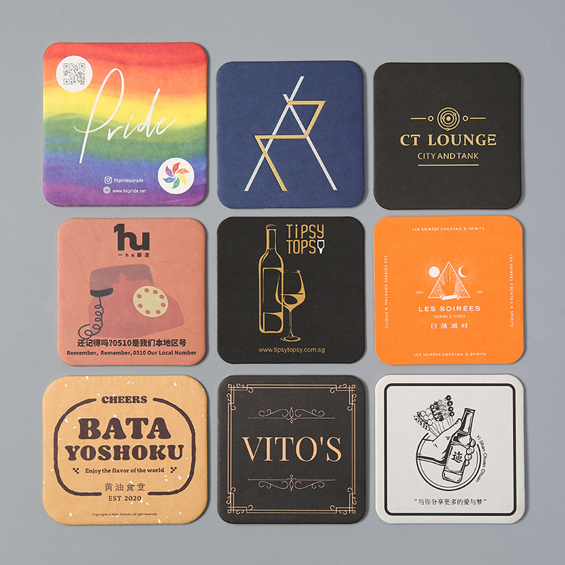 Customized Manufacturer Paper Coasters Wholesale Absorbent Paper Coasters Coated Paper Coasters Tea Coasters Mug Coasters Printed Logo