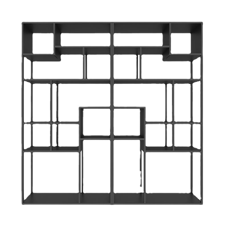 Modern Industrial Storage Rack Iron Bookshelf Decorations Cabinet Floor Screen Partition Entrance Living Room Display Cabinet Rack