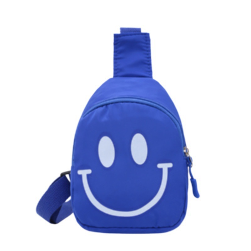 Fashionable simple smiley face chest bag new infant shoulder small shoulder bag boys' sports outdoor fashion all-matching bag
