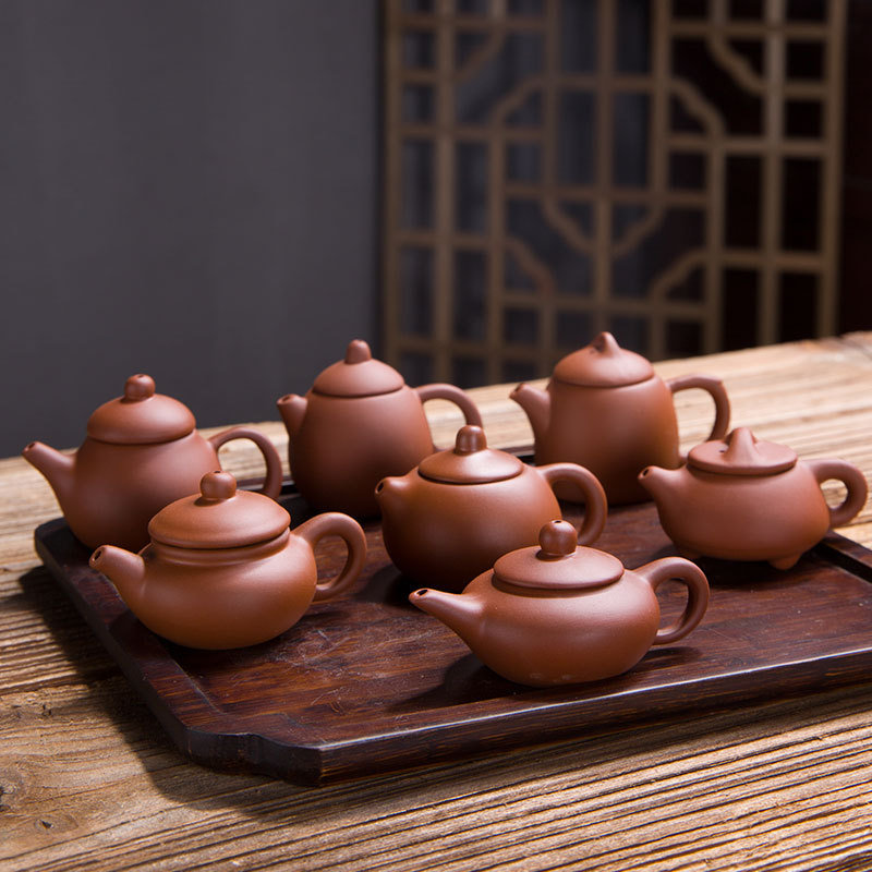 Factory Hot Sale Mini Purple Sand Pot Tea Pet Ornaments Creative Boutique Fingertip Pocket Small Teapot Tea Playable