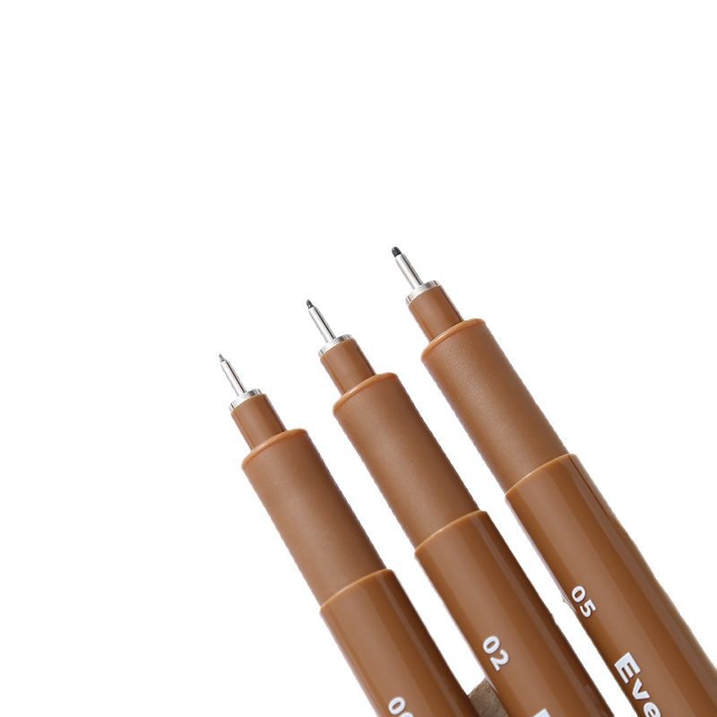 Ink Needle Pen, Evening Bell Brown Outlining Pen, Hand-Drawn Water-Based Comic Line Drawing Pen, Outlining Illustration Full Needle Pen