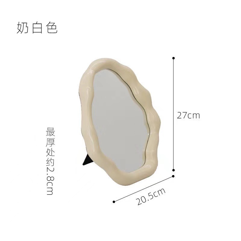 Light luxury desktop makeup mirror student dormitory dressing table high-grade makeup table small beauty Princess Mirror