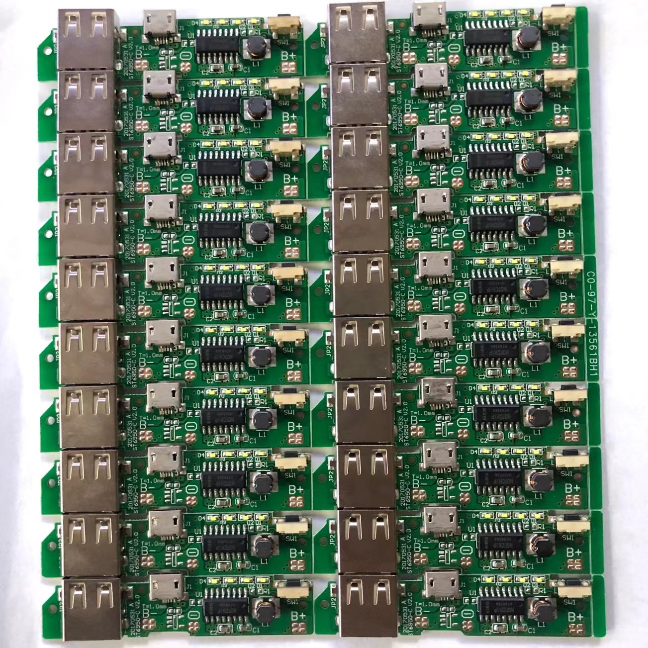 Aluminum alloy thin meter mobile power motherboard thin meter 1A in and out of travel bag motherboard charging treasure motherboard PCBA motherboard