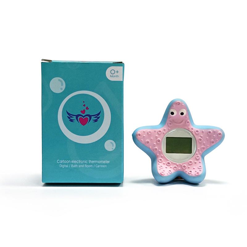 Little starfish cartoon children's water thermometer digital display warning waterproof Bath swimming water thermometer baby special digital
