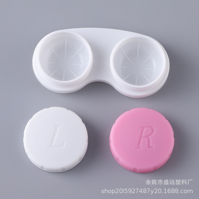 Оптовая продажа контейнеров для контактных линз разных цветов, пластиковый PP материал, оптовая продажа двойной коробки для очков