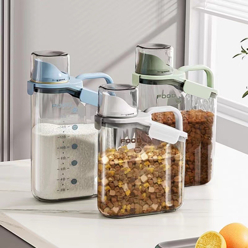 Cat Food Storage Barrel Dog Food Sealed Barrel Moisture-proof Grain Storage Barrel Pet Snacks Sealed Cat Food Tank Freeze-dried Storage Box