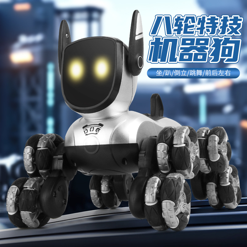 Remote control car eight-wheel stunt mechanical dog climbing off-road vehicle electronic machine dog gesture induction voice control children's toy