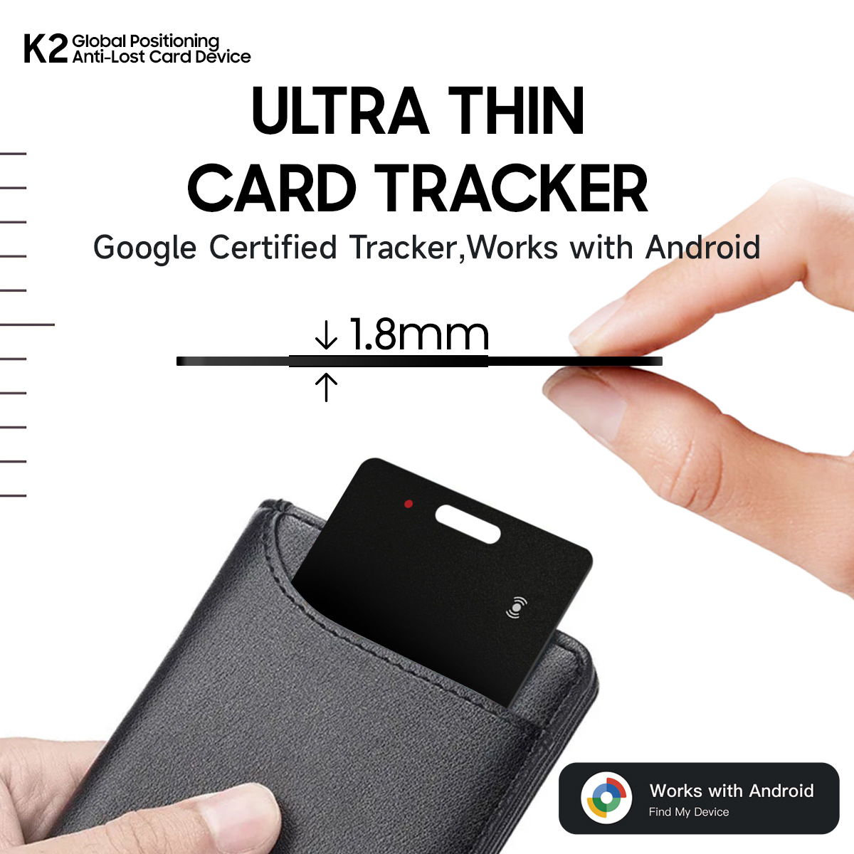Google Find Card Wallet Anti-Lost Device Global Find Wireless Charging Tracking Remote Positioning Card Anti-Lost Device