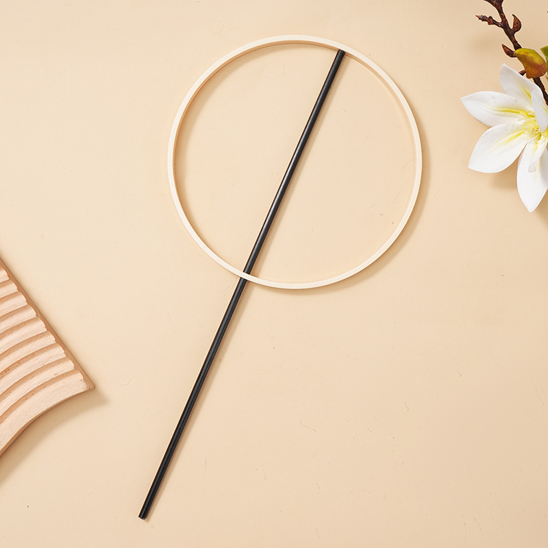 Ancient style round fan frame fan frame dream catcher inner ring diy fan accessories Chinese style embroidery embroidery special-shaped fan ring