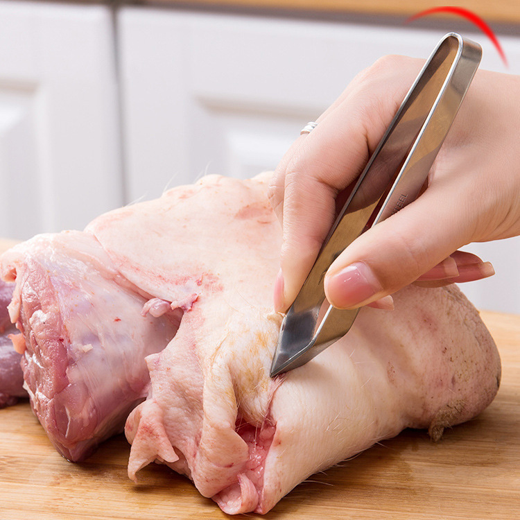 Kitchen gadgets stainless steel household plucking artifact duck feather chicken feather clip plucking fishbone fishbone tweezers goose feather clip