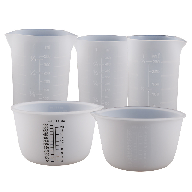 diy30 50 100 250 350 450 600 1000ml Crystal dropping Silicone Measuring Cup sub-filling cup mold
