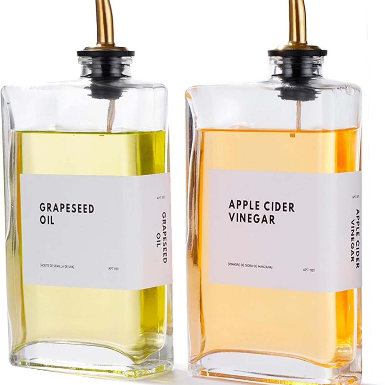 500ML glass bottle 16.9oz crystal white 350ML seasoning juice oil and vinegar dispenser glass oil control nozzle bottle