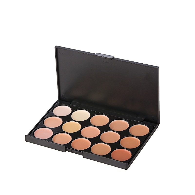 15-Color Concealer, Light-Sensing Beauty Concealer, Covering and Contouring, One-Piece Drop Shipping, Can Be Designed with Logo, High Concealer Power