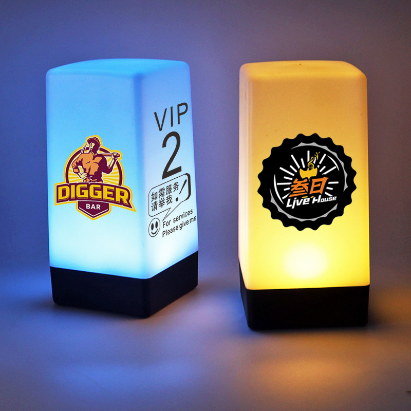Wholesale led rechargeable bar table lamp creative personality restaurant coffee shop clear bar luminous night light gift table lamp