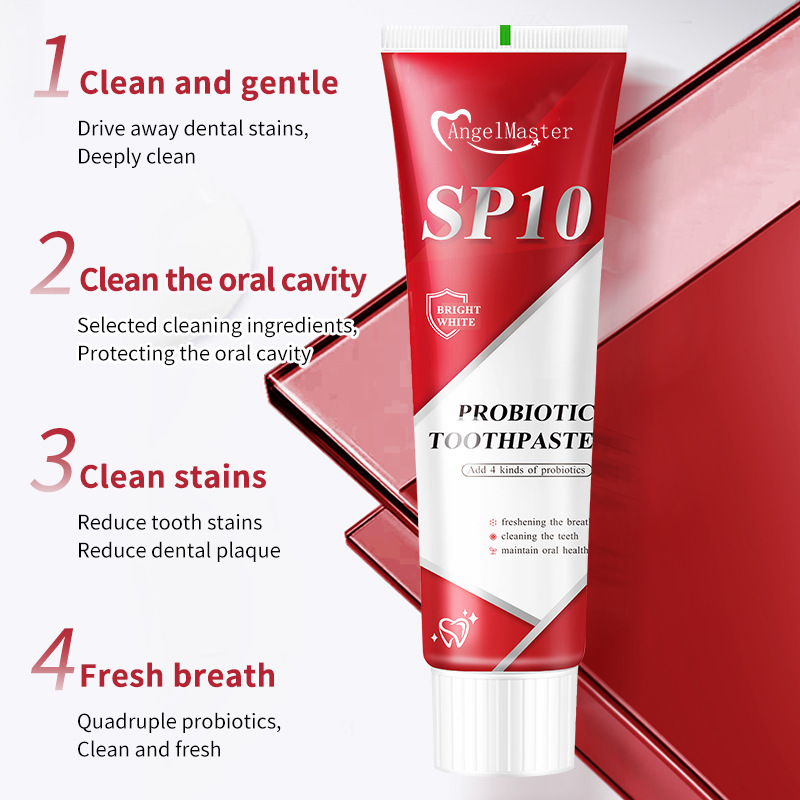 Cross-border explosive probiotics sp-10 toothpaste clean teeth, oral cavity fresh breath whitening stain factory wholesale