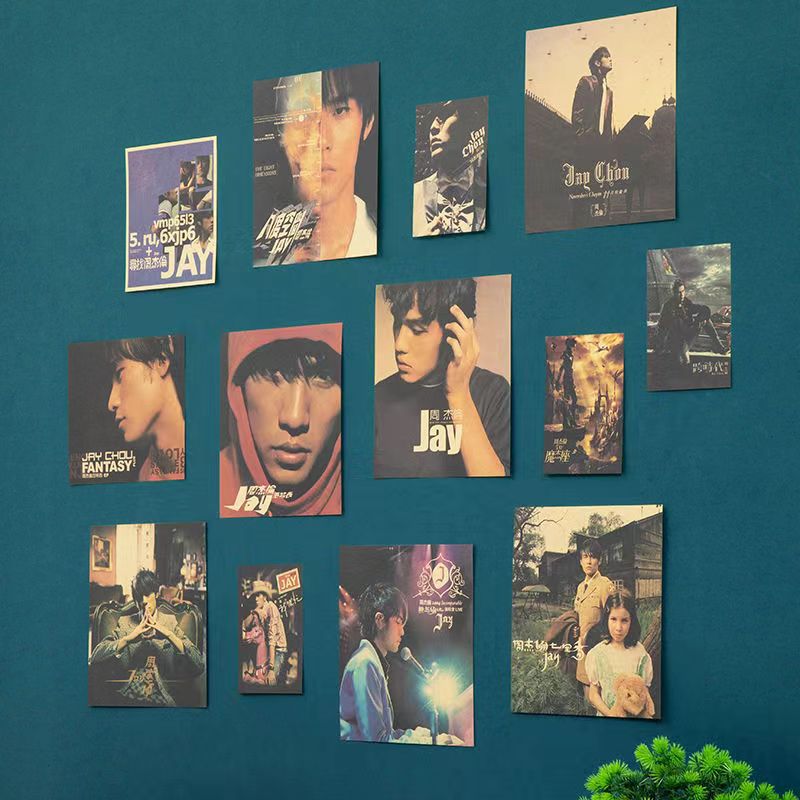 Винтажные наклейки персонажей ins для стен комната спальня фон декорации постер Джей Чоу Майский день набор макета