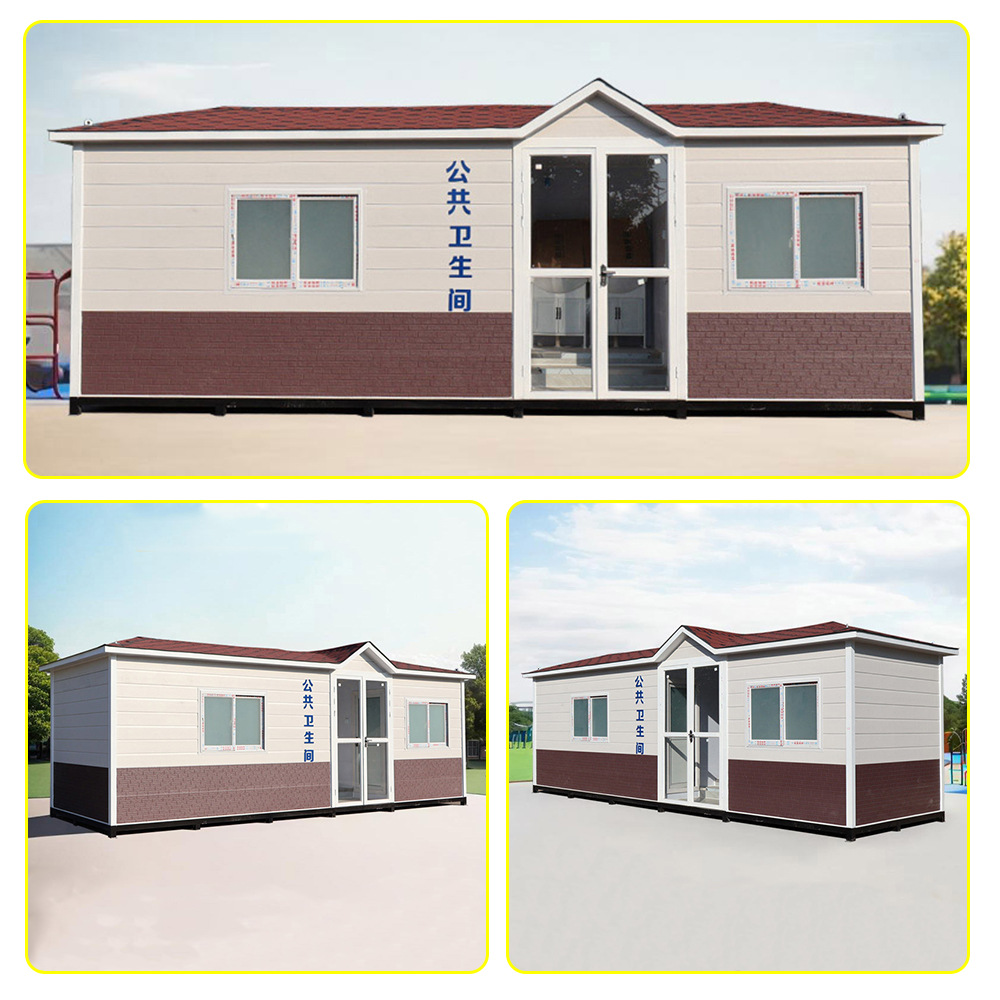 Scenic Area Mobile Toilet Squat Toilet Manufacturer Outdoor Overall Toilet Shower Integrated Room Water-Free Microorganism Finished Toilet