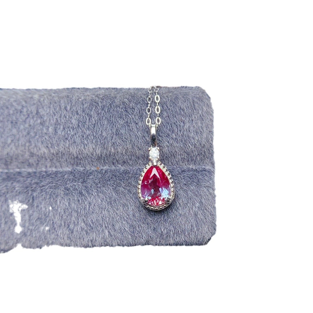 New boutique Alexander pendant S925 silver inlaid main stone 6*8mm Joker net red explosions women's jewelry wholesale