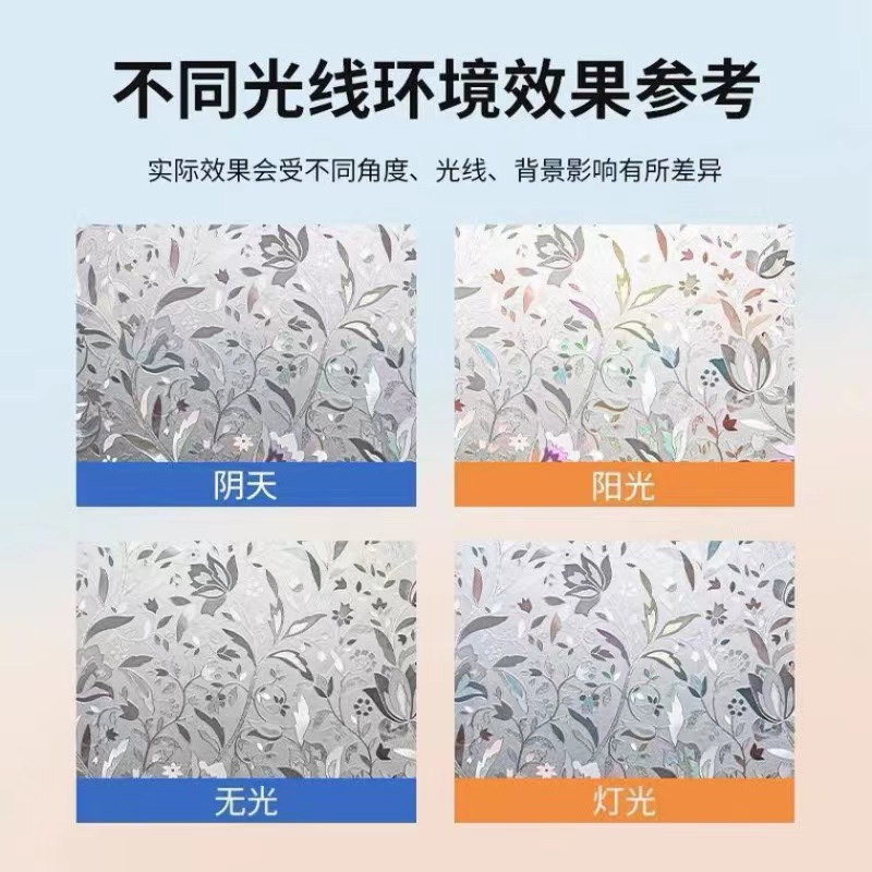 Electrostatic Glue-Free Frosted Glass Film, Various Cross-Border Small Rolls, Hot-Selling Privacy Film, Light-Transmitting Opaque Glass Stickers