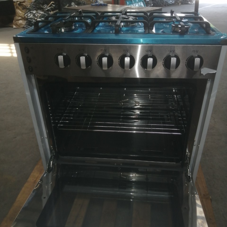 760 long 5 five-eye head gas stove with oven stove vertical liquefied gas European gauge plug out of 1 piece